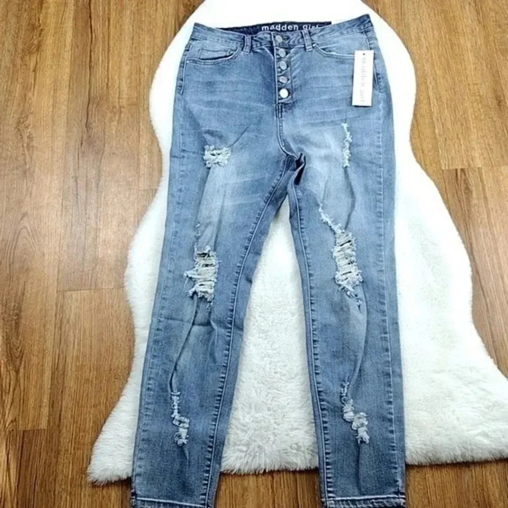 High Rise Button Fly Jeans Icon Ultra High Rise Skinny New With Tags - Picture 3 of 11